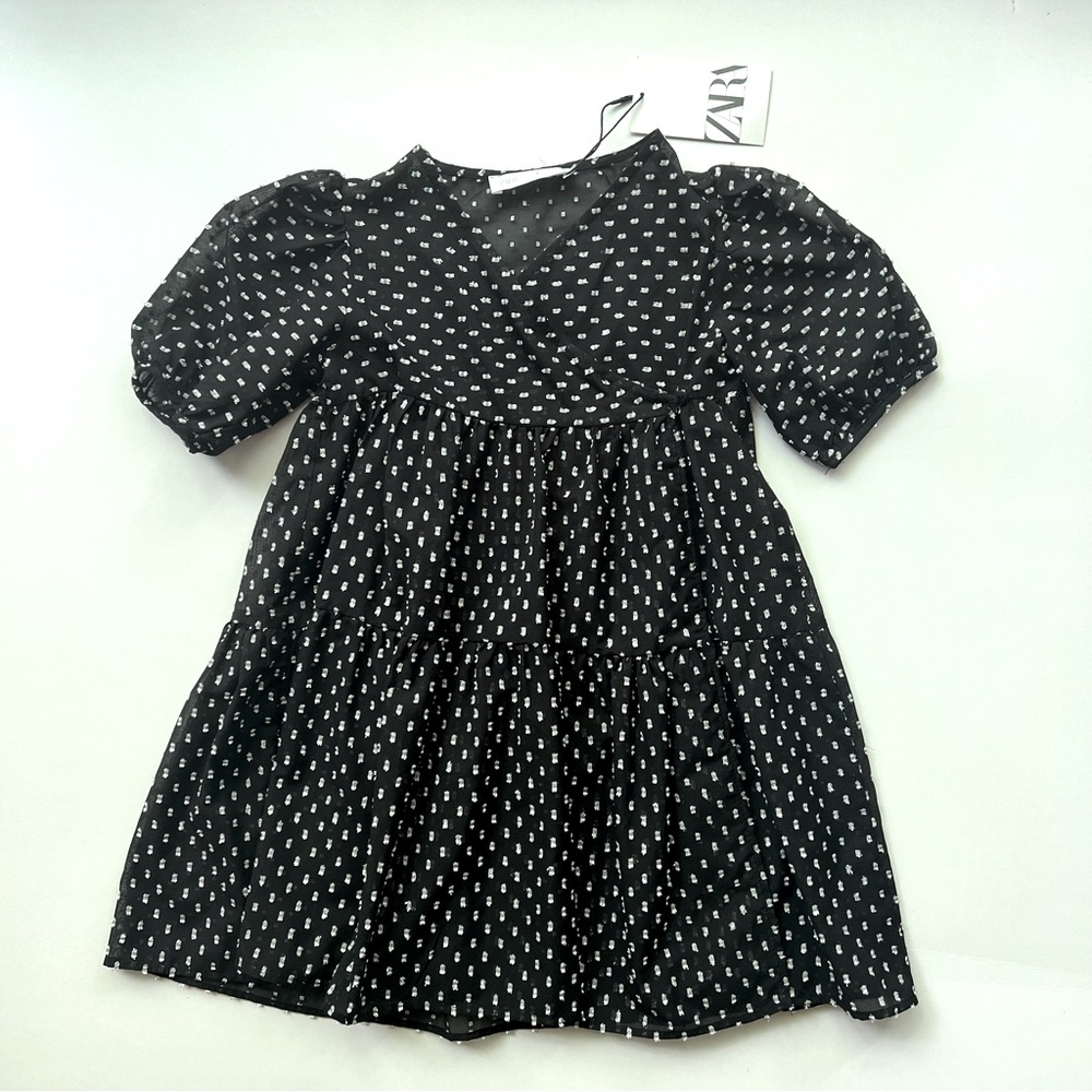 Zara Kids Dotted Mesh Foil Dress NWT